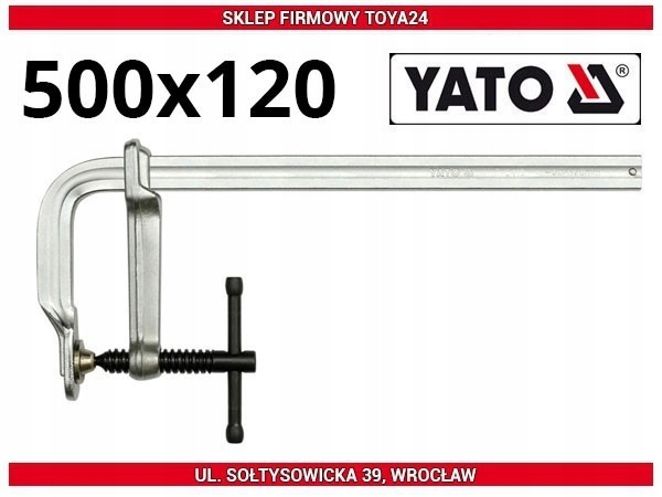 Ścisk stolarski, kuty 500x120 mm YT-6414 YATO Marka Yato