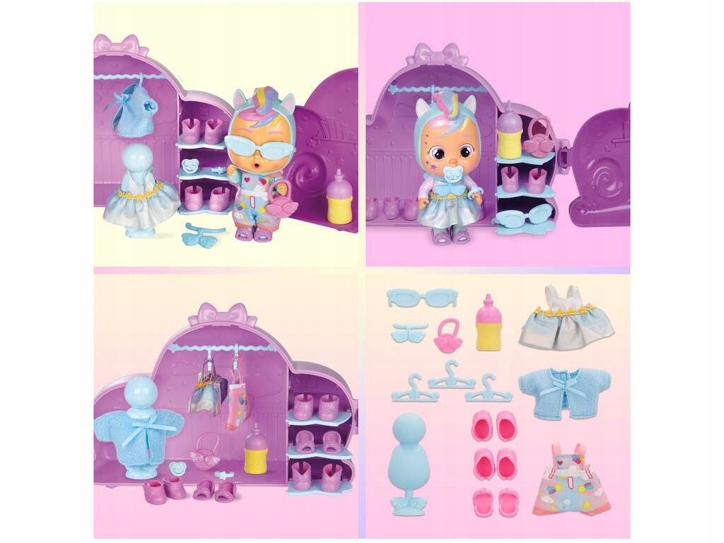 CRY BABIES GARDEROBA PŁACZĄCEJ MINI LALKI JENNA 3+ Kod producenta 82793