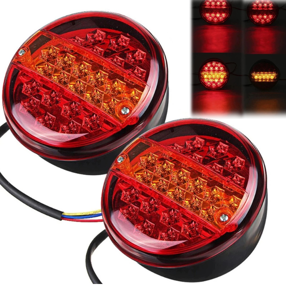 Sada 2x Led lampa zadní sdružená, kulatý návěs