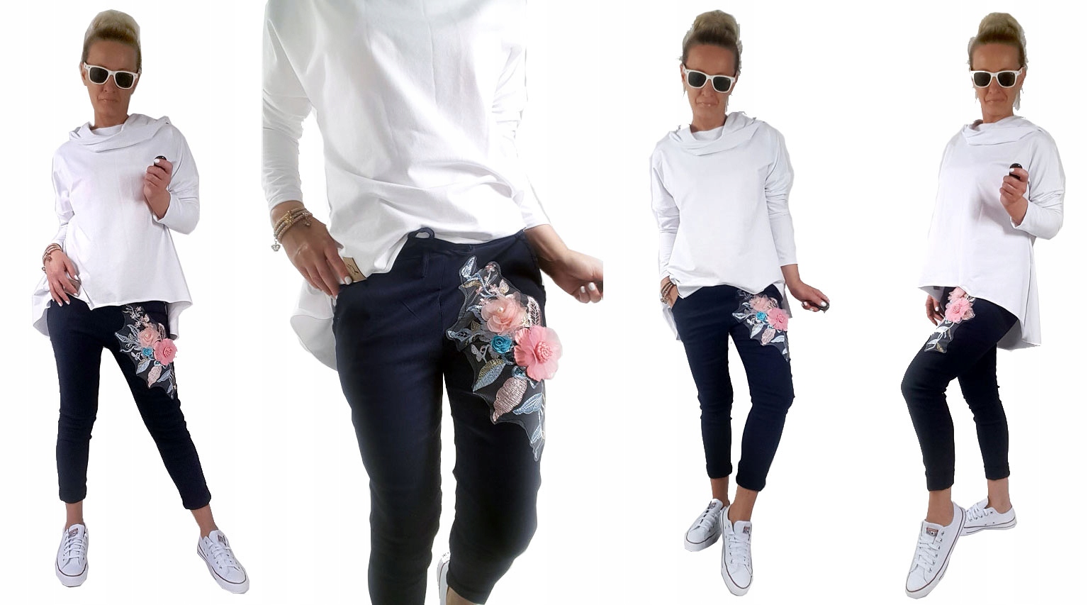 

Asymetryczna Tunika Bluza Sukienka Komin Kaptur XL