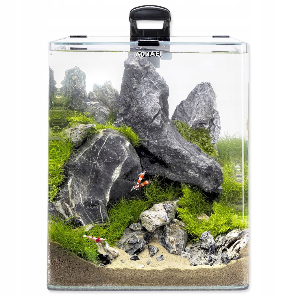 Aquael OptiBent Set 30 l černý akvarijní set s Led, filtrem a topítkem