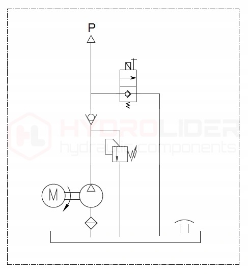 ZASILACZ AGREGAT HYDRAULICZNY 24V 2 2KW 1 6cm3 10L Part number 1 12 10 019