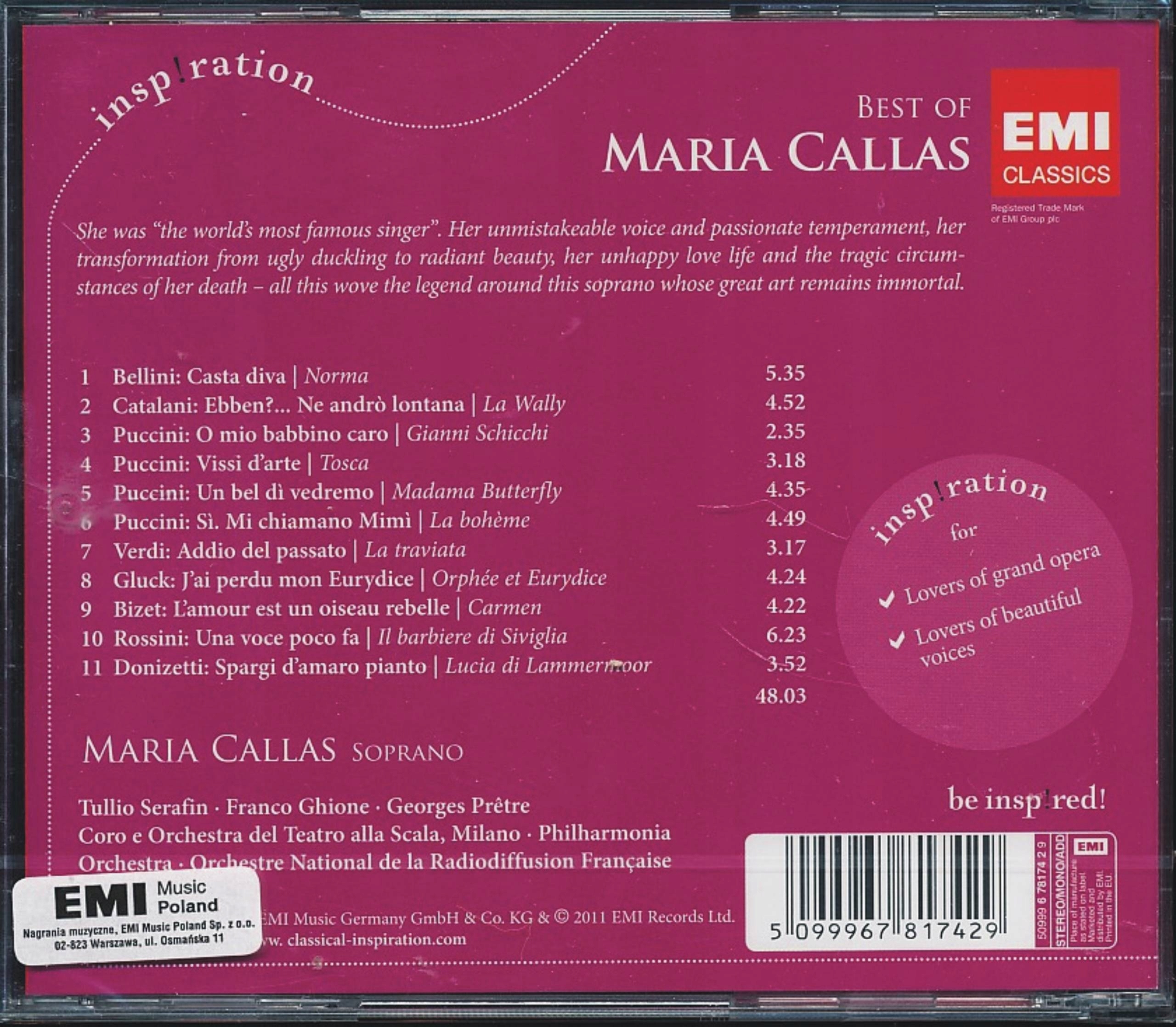 Best Of Maria Callas CD • Cena, Opinie - Allegro