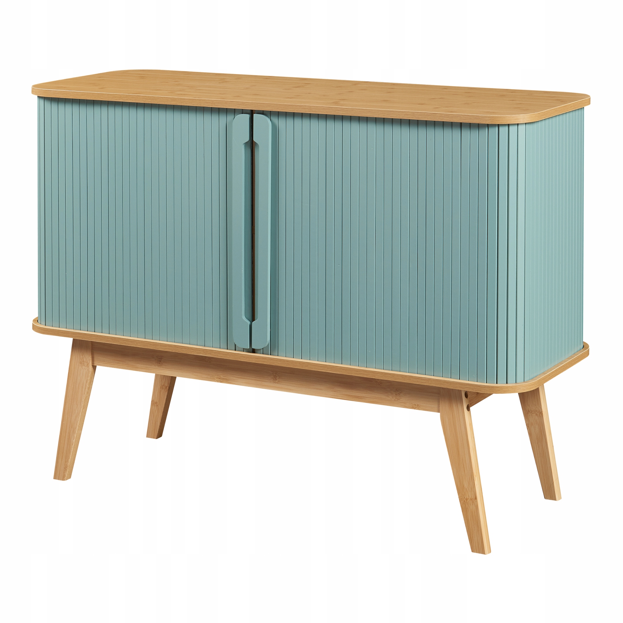 Komoda Tysvær 110x40x80 cm bambus/modrá