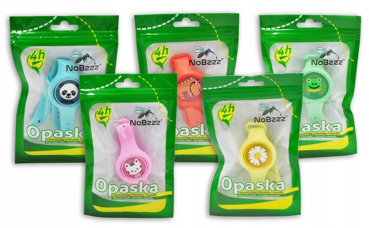 

NoBzzz Opaska Na Komary i Meszki Dla Dzieci 5sztuk