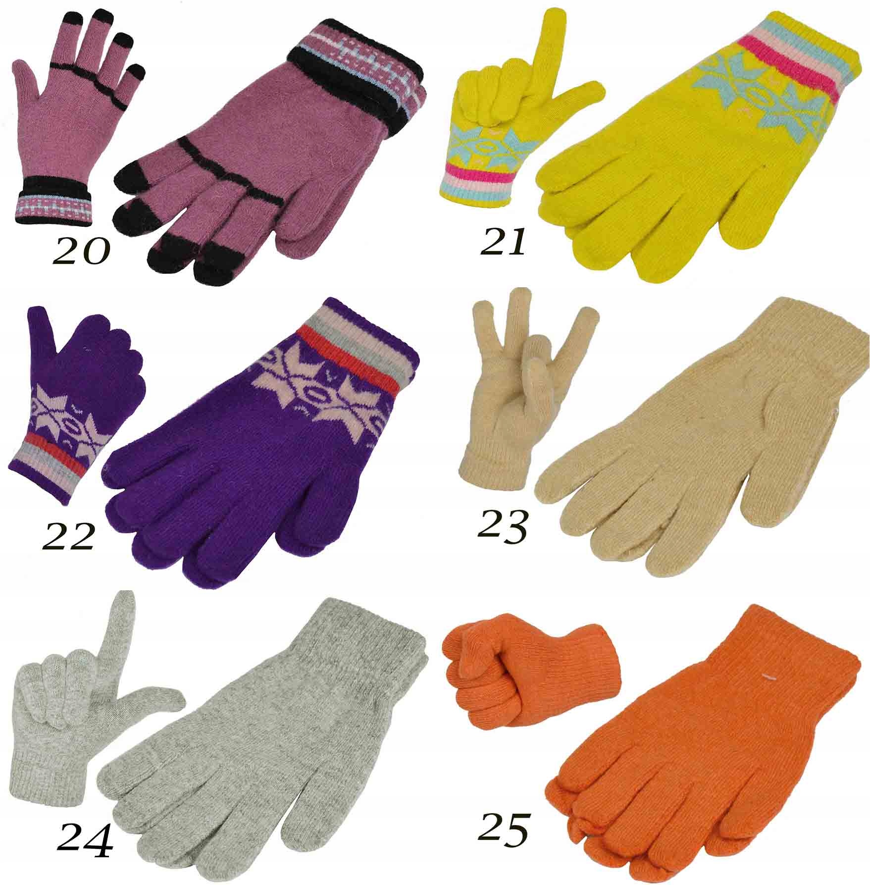 Rękawiczki z Angory Rekawiczki Angora Jesień Zima Kolekcja Rękawiczki