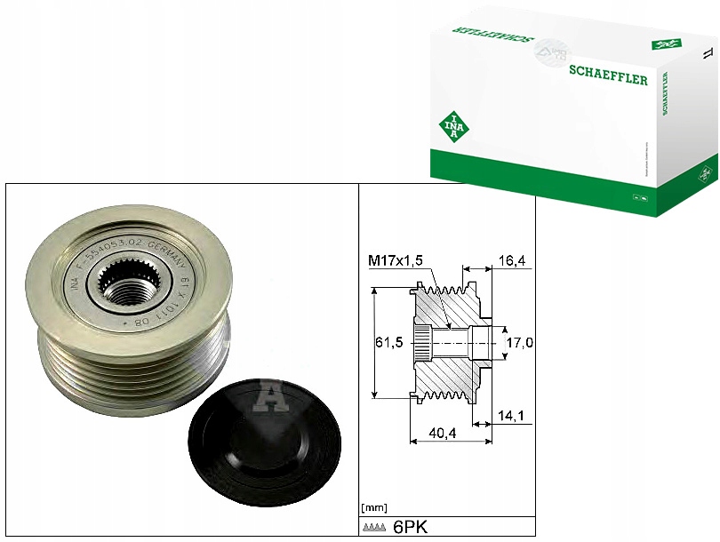 МУФТА ГЕНЕРАТОРА INA 9951269 9948513 9949129