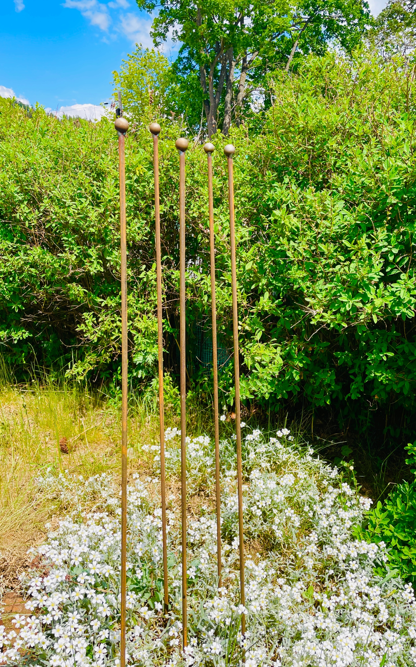 PALIK TYCZKA DO ROŚLIN 60CM PODPORA POMIDORÓW KWIATY METALOWA SOLIDNA 20szt Kod producenta Pręt fi8 H120 z kulką