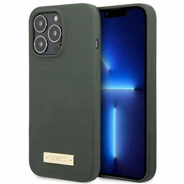 Pouzdro Guess GUHMP13XSPLA pro Apple iPhone 13 Pro Max zelená/khaki hard case Sil