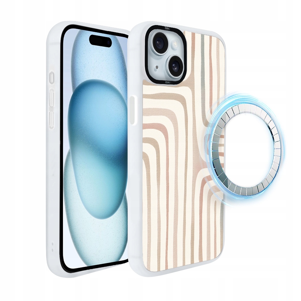 Pouzdro pro iPhone 15 Ibizu DropGuard Matt s MagSafe, pískové bludiště