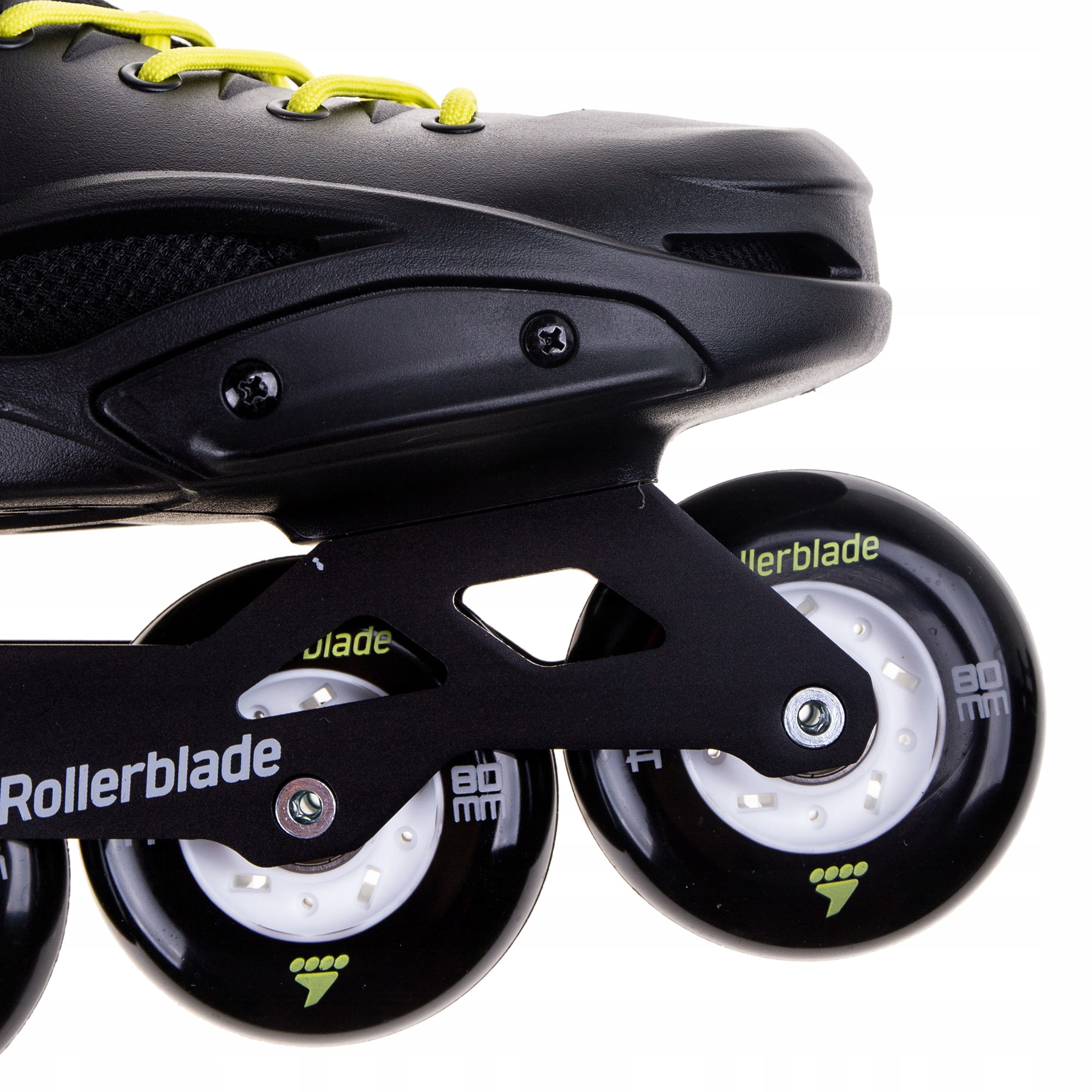 ROLKI ROLLERBLADE RB 80 CRUISER CZARNO/ŻÓŁTE 33 Twardość kół 85A