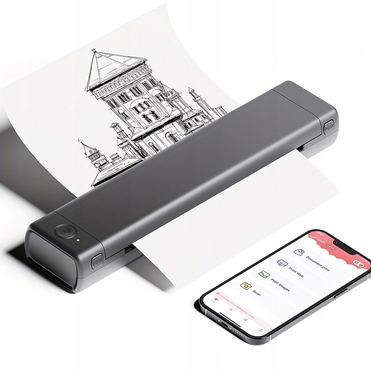 Phomemo M08F Wireless Portable Printer, Thermal Mobile Printer Support 8 Marka inny