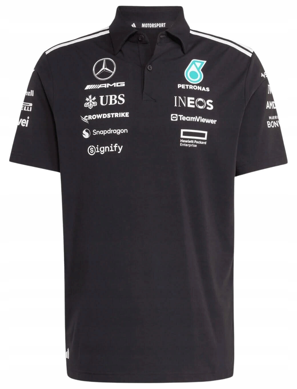 Polokošile Mercedes Amg Petronas F1 adidas 2025 černé r.XL
