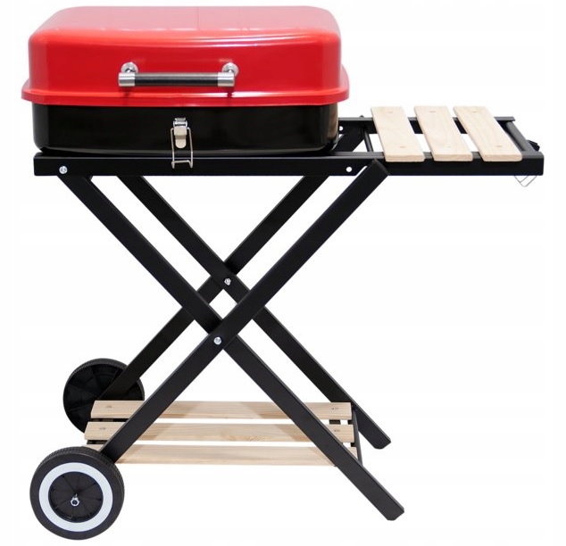 Skladací Uhlíkový Gril Prenosný Turistický Záhradný Kufor 45 CM