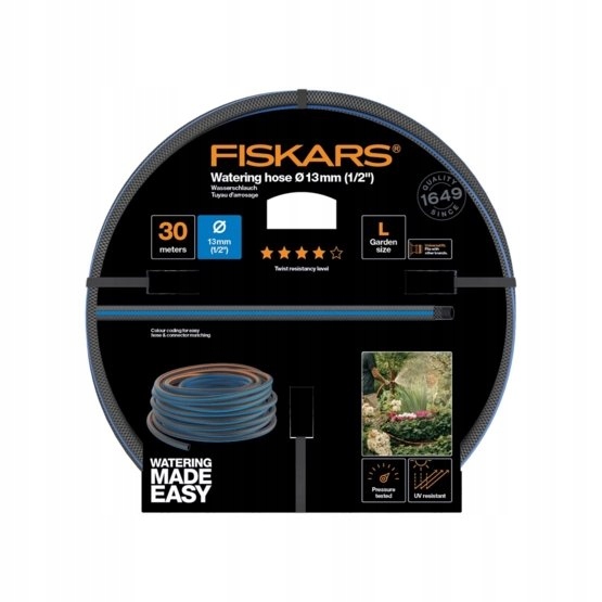 

Fiskars Wąż Ogrodowy 13MM 1/2'' 30 M -Q4 1027105