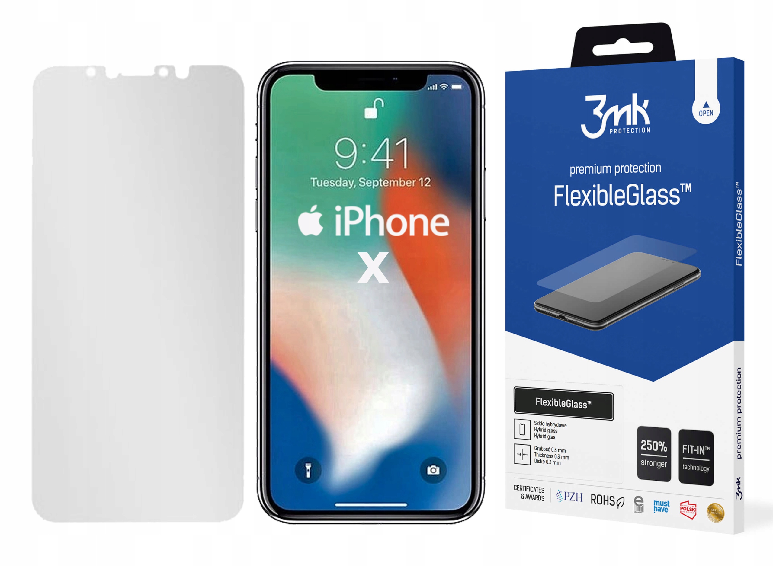 

3mk Szkło FlexibleGlass do iPhone X