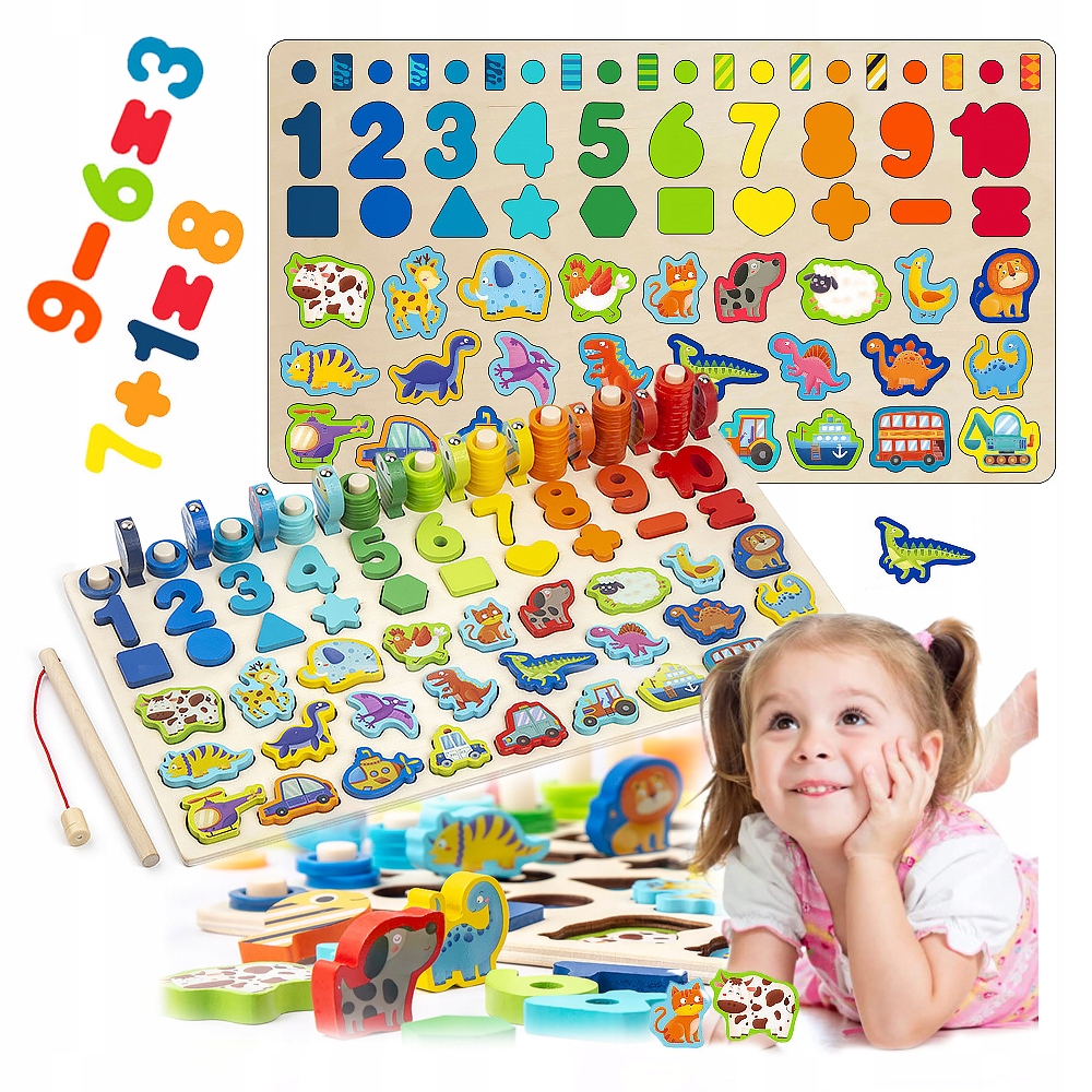 ZABAWKA EDUKACYJNA MONTESSORI MOZAIKA NAUKA DZIECI