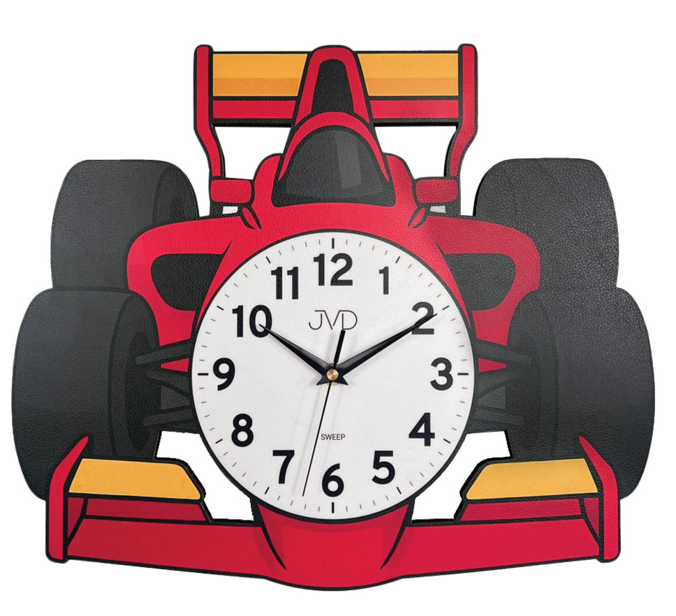 Nástěnné Hodiny Závodní Auto Do Dětského Pokoje Jvd HJ116 40x33 cm