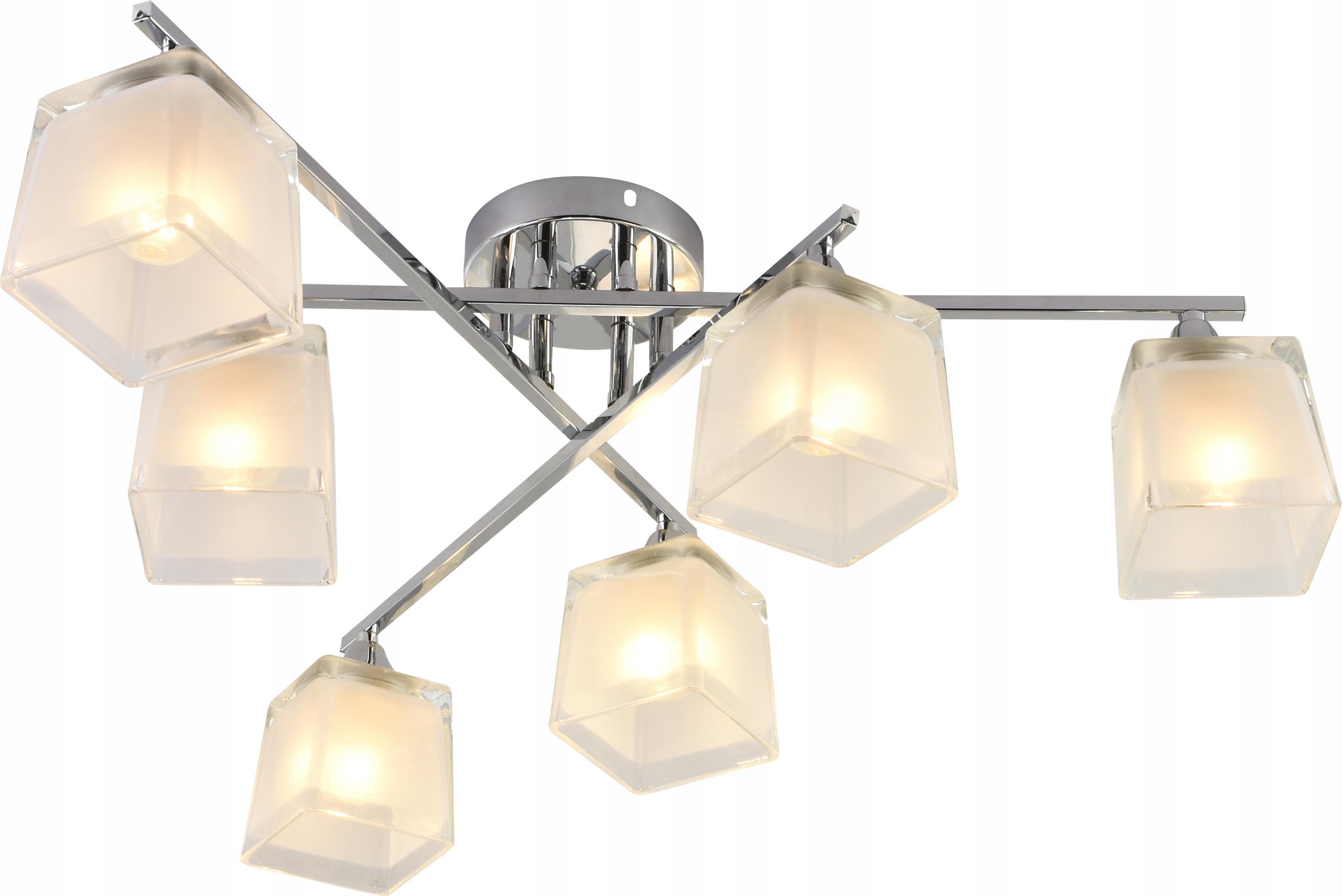 Stropní Lustrová Lampa Se Skleněnými Stínítky E27 Vargo DL1341