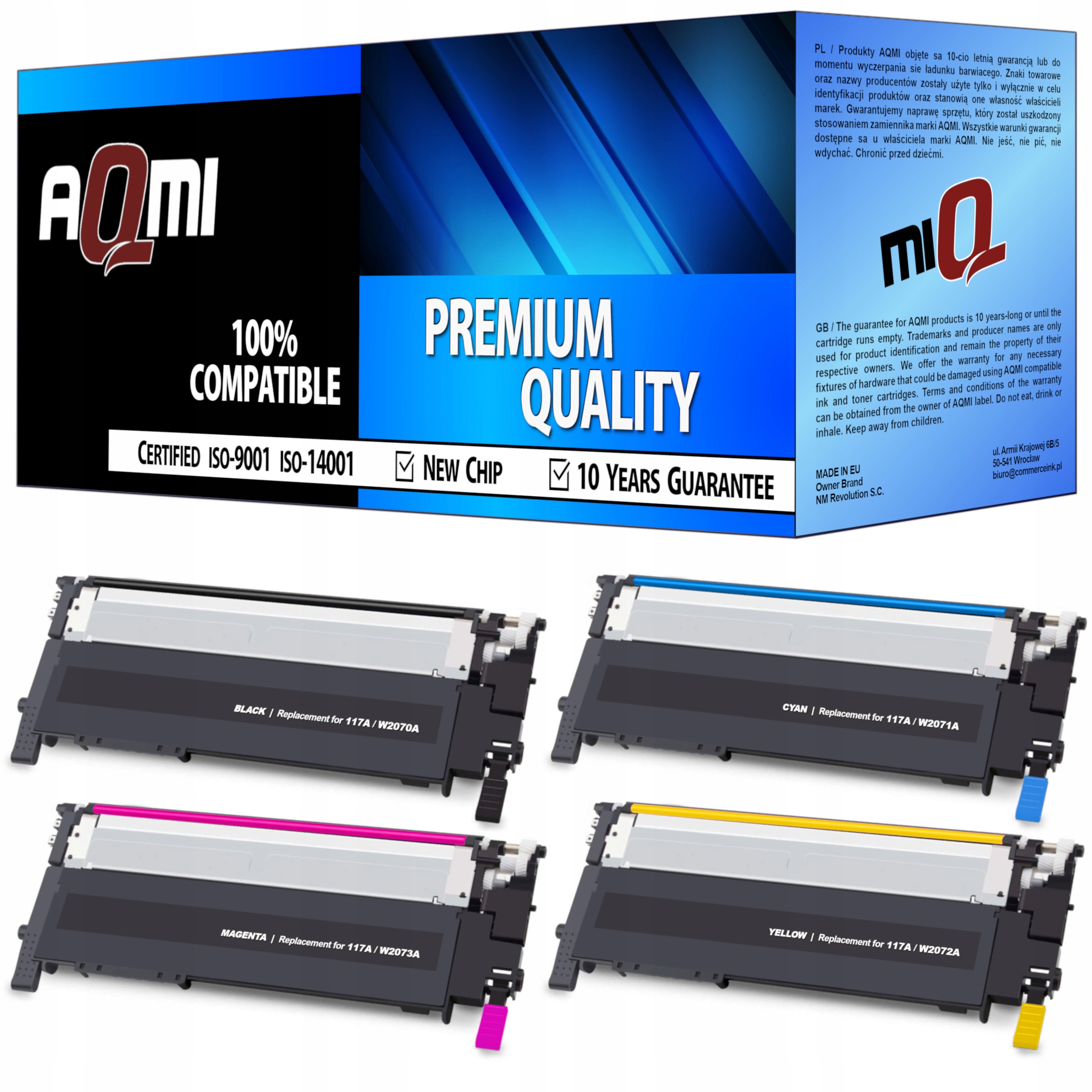 Tonery 117A Do Drukarki Hp Color Laser 150a 150nw Mfp 178nw 179fnw Z Chipem