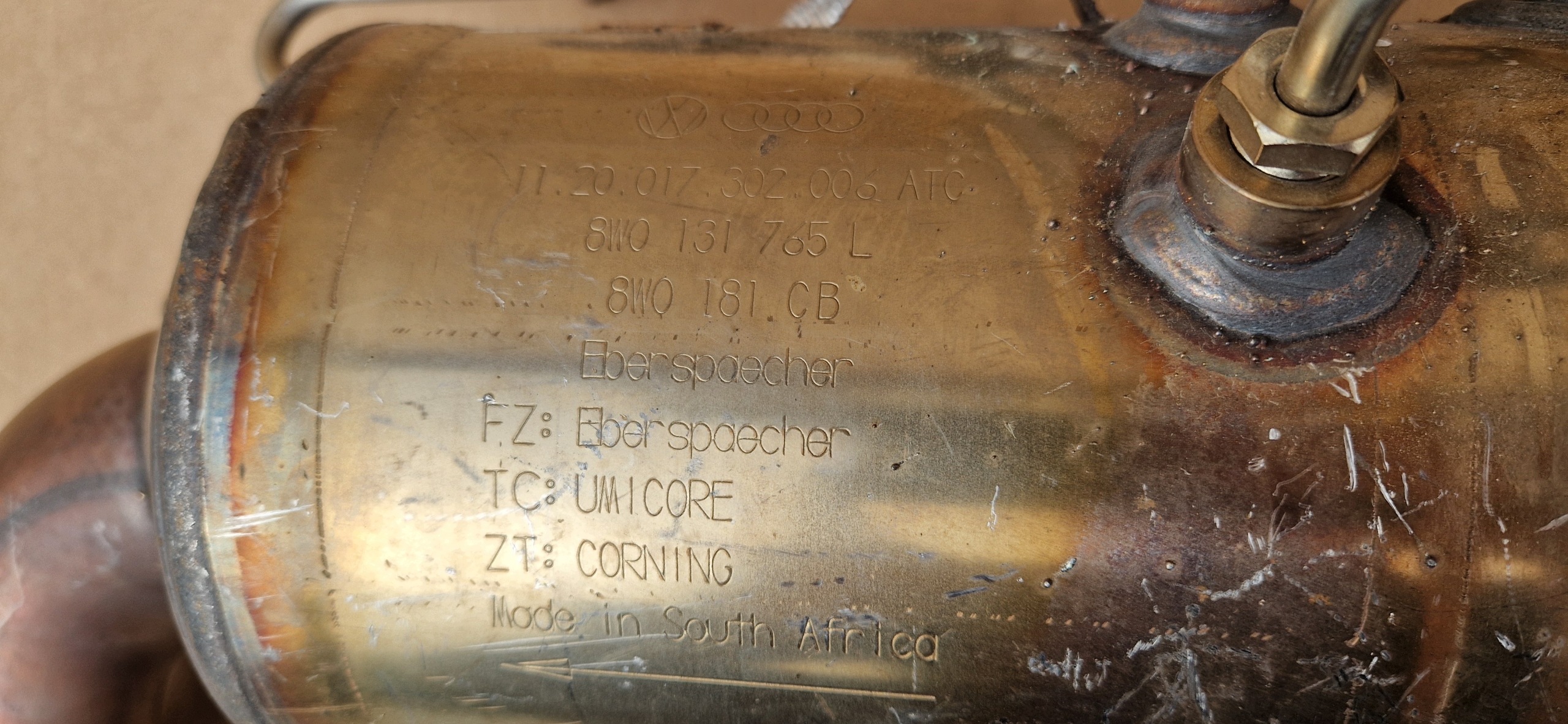 catalyst DPF VW SKODA AUDI 8W0131765L 8W0181CB original IDEAL
