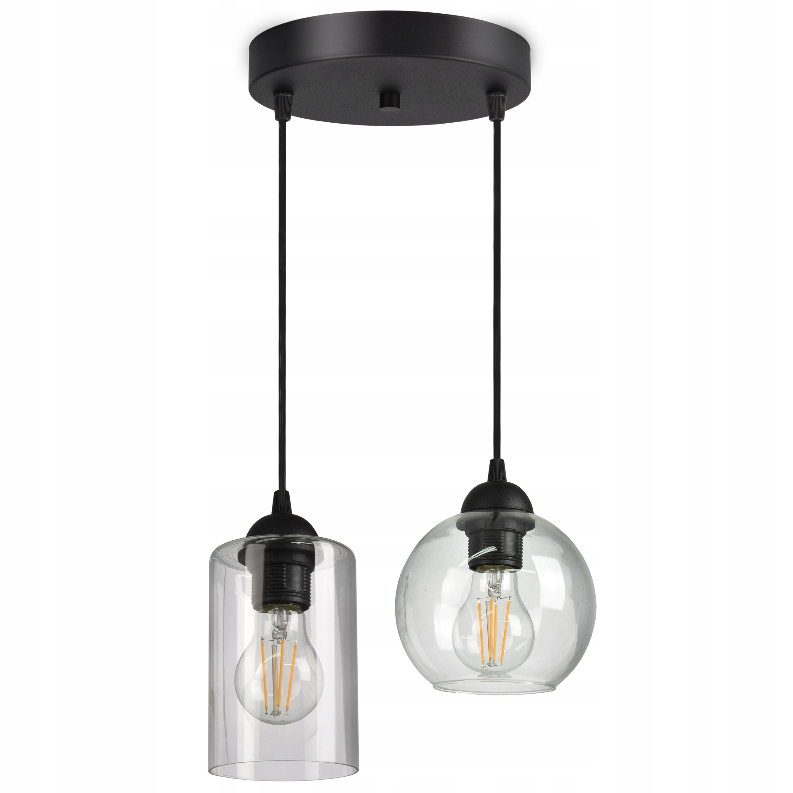 Skleněná závěsná lampa Stropní Svítidlo Geometrické stínítka