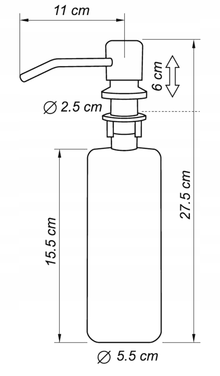 DOZOWNIK SREBRNY PŁYN MYDŁA ZLEWOZMYWAK ZLEW EAN (GTIN) 5906083049705