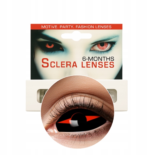 Půlroční Čočky Sclera Red Spaer 22 MM Halloween