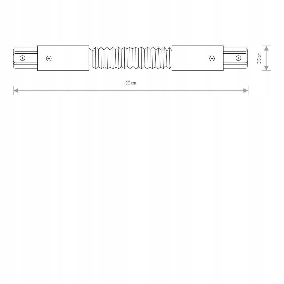 NATYNKOWE - PROFILE FLEX CONNECTOR Kolor czarny