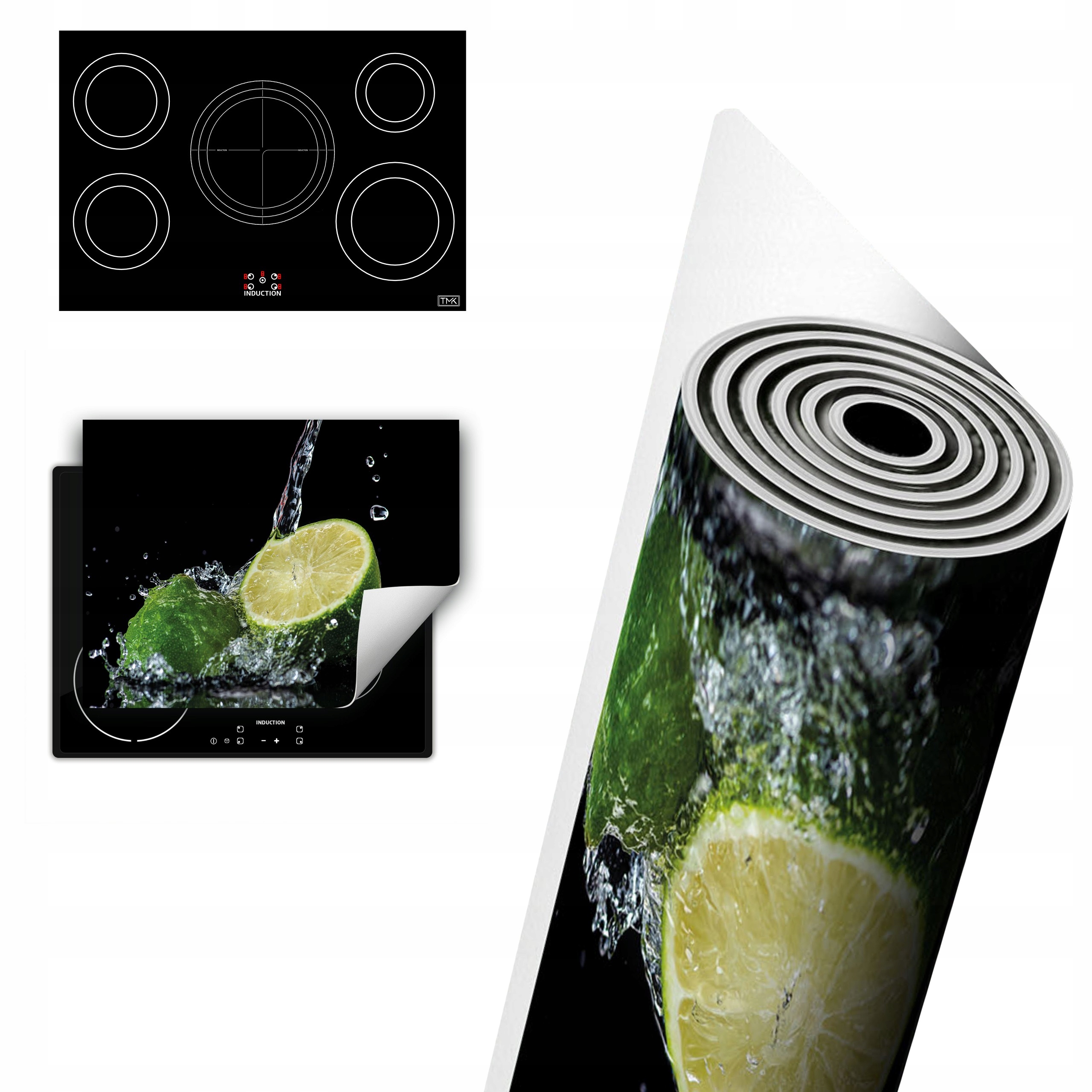 Vinylová Ochrana Na Indukci Deska 80x52 černá limetka