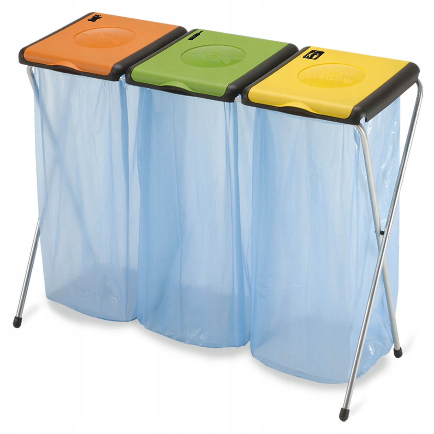 Levně Stojan Na Třídění Odpadu Bio Plast Sklo Eko Koš Sáčky 120 L