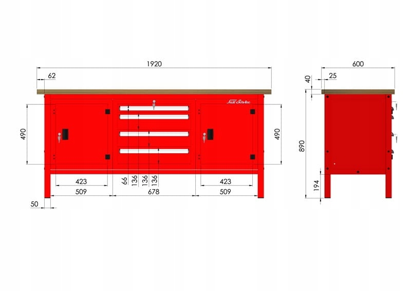 Solidny Ciężki Stół warsztatowy roboczy pod imadło Kod producenta P-3-17-01