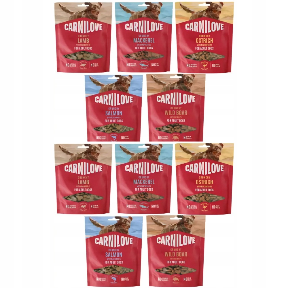 Carnilove Crunchy Snack Mix Smaków 10x200g Przysmaki dla psa