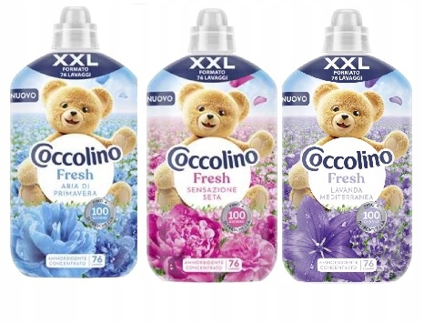 Coccolino Fresh Włoski koncentrat do płukania 3 Nowe zapachy 3 x 1,75