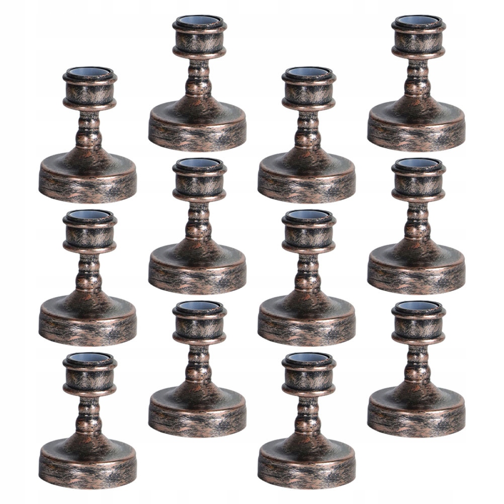 ŚWIECZNIKI STOŻKOWE RETRO DECOR 12 SZT