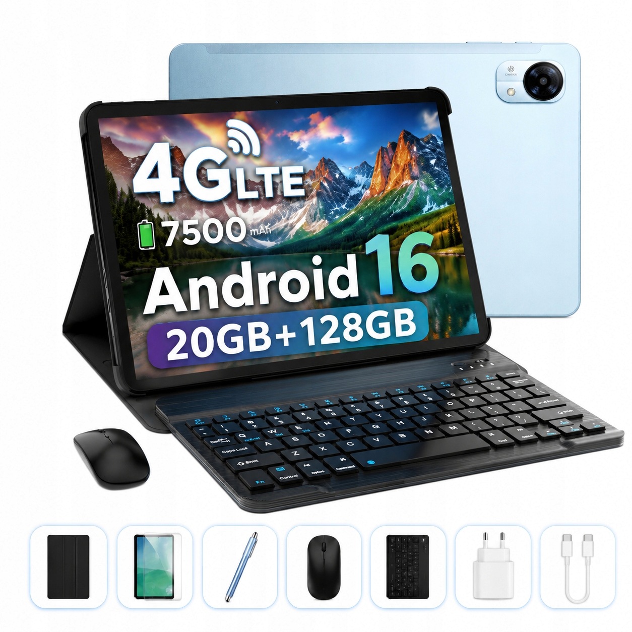 Doogee Tab G5 10.1 billentyűzetes tablet 20/128GB 7500mAh 120Hz 4G Android 16