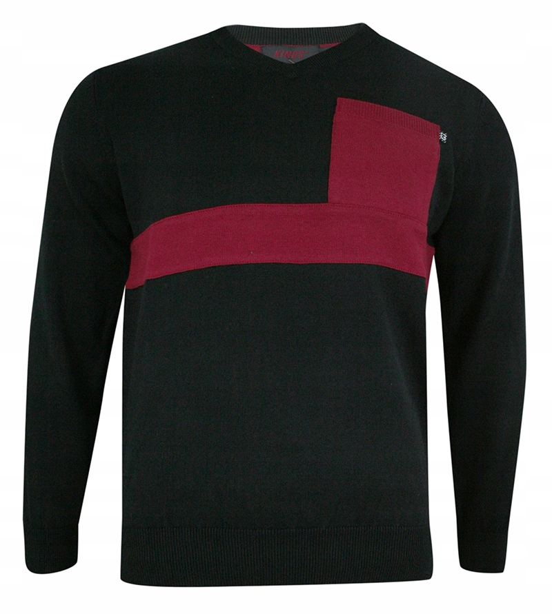 Černo-červený pánský svetr -kings- 3XL