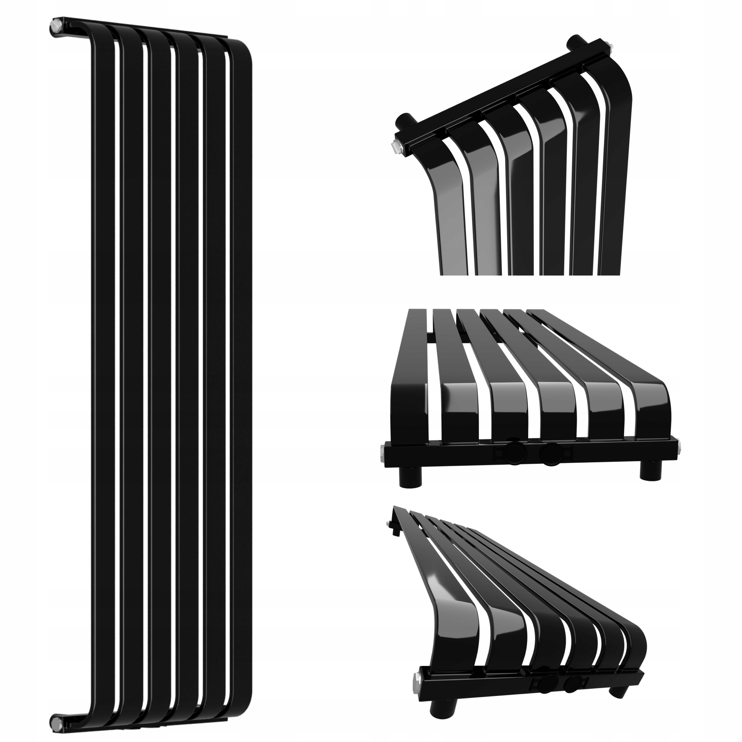 Dekorativní radiátor Amari 120x39 Černý Lesk