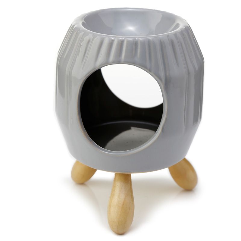 Kominek Ceramiczny do wosków, olejków SZARY