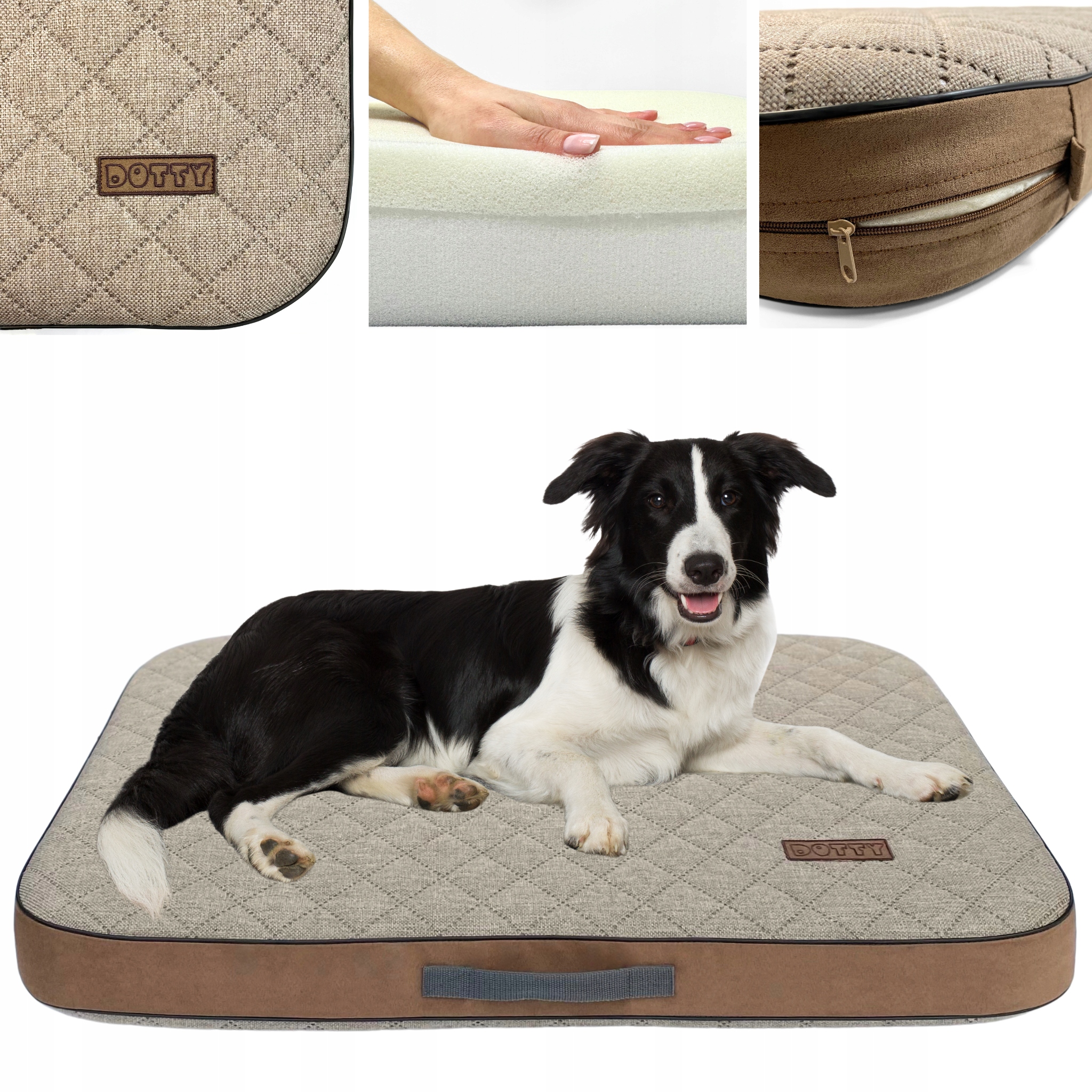 Materac ortopedyczny dla dużego psa XL Dotty Legowisko ortopedyczne Memory