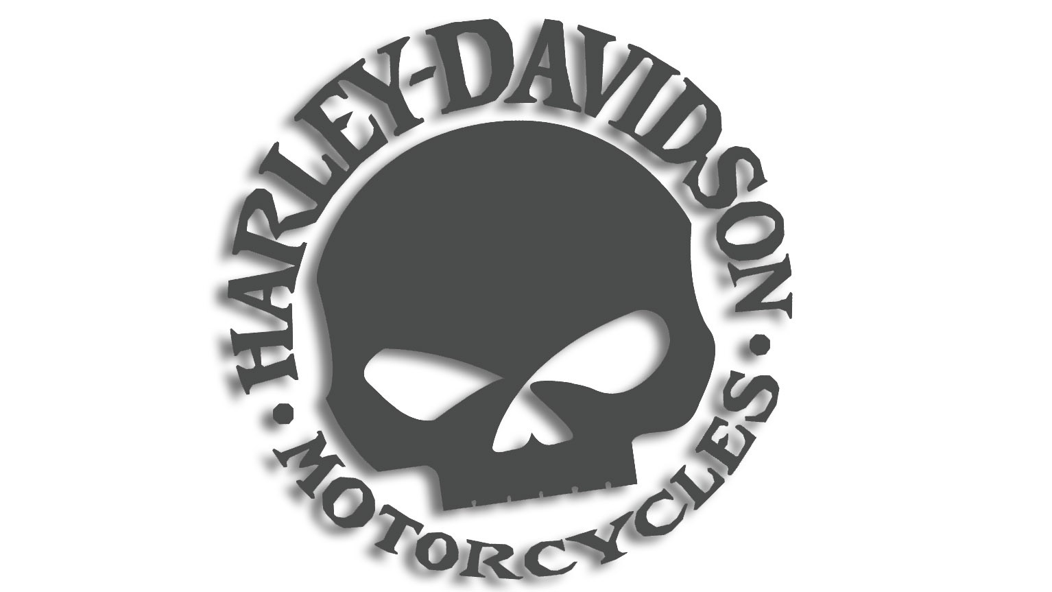 

Naklejka Harley Davidson skull grafitowa