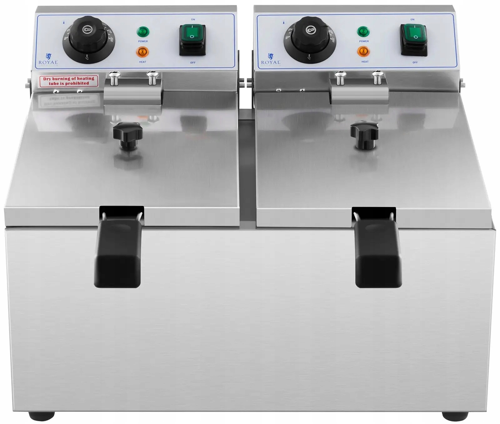 Frytownica dwukomorowa 2x8L 2x3200W Royal Catering RCEF 08DB 10011143