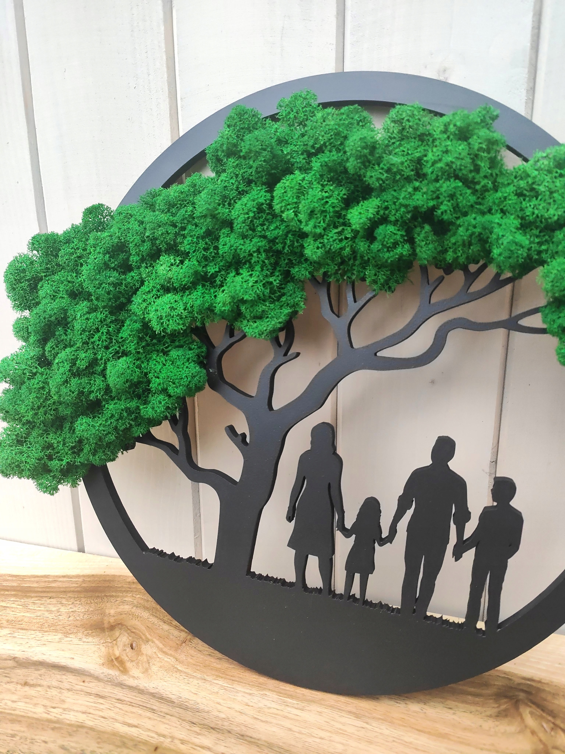 Dekoracja DRZEWO ŻYCIA z mchem chrobotkiem RODZINA 34cm mech chrobotek ażur Forma inny