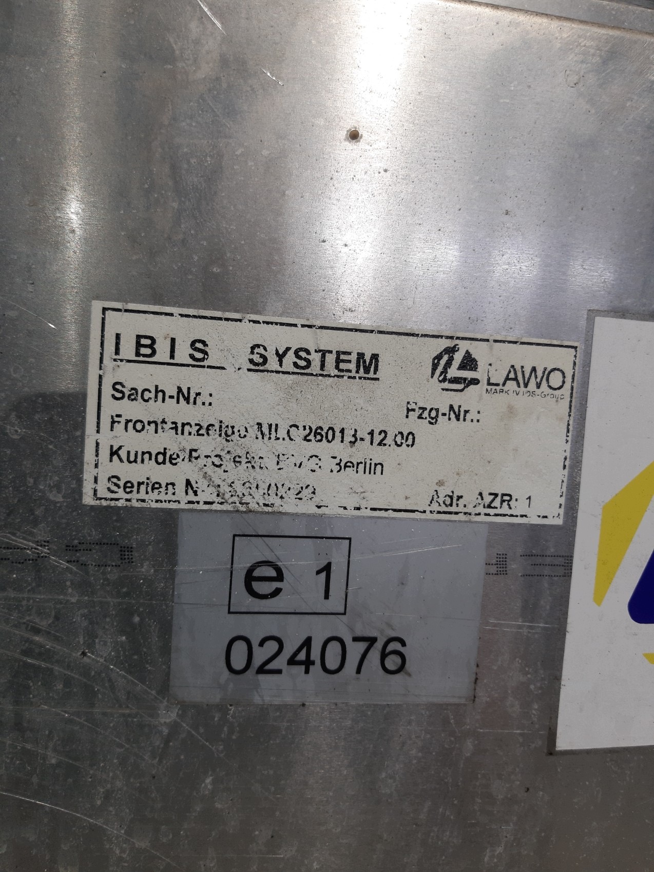 display sign INFORMACYJNA LAWO MLC26013-12.00
