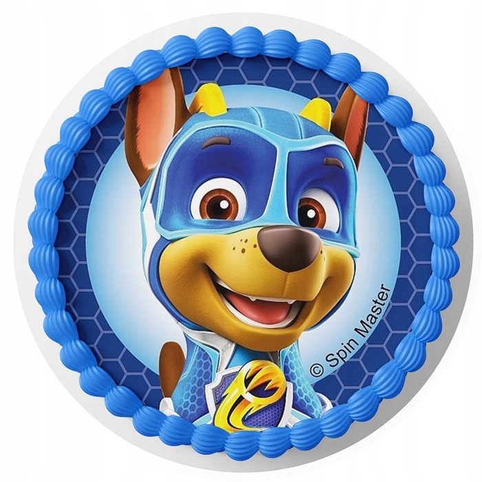 PSI PATROL MIGHTY PUPS CHASE opłatek na tort 20 cm