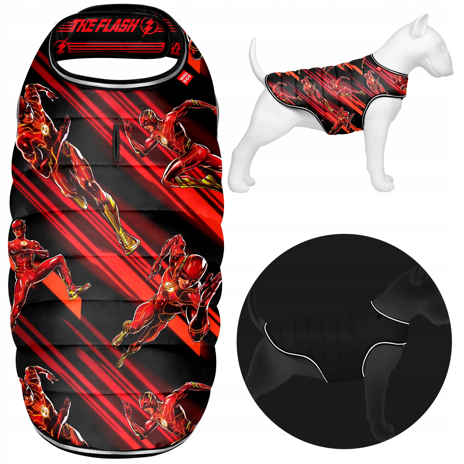 Levně Obleček Bunda pláštěnka pro psa rychle sundavatelná, Rychlost Blesku, vel. Xs