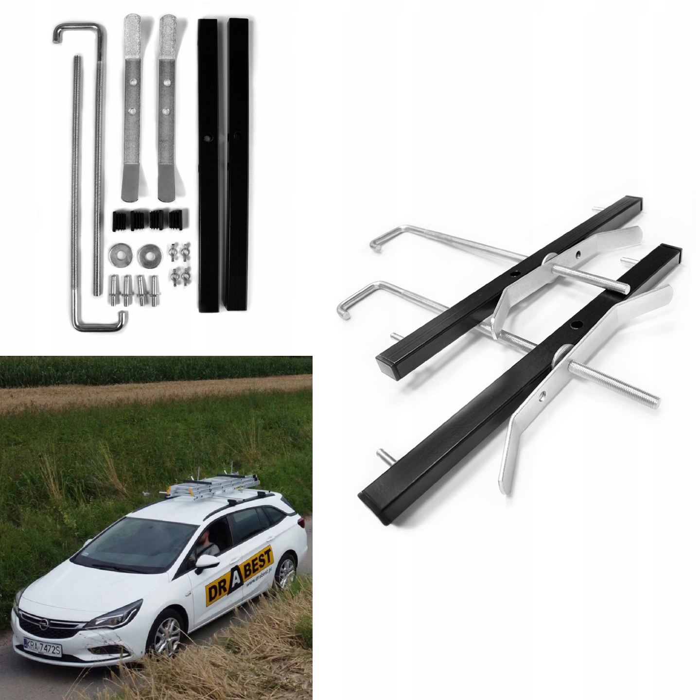 Držák na nosič do auta pro přepravu žebříku Drabest