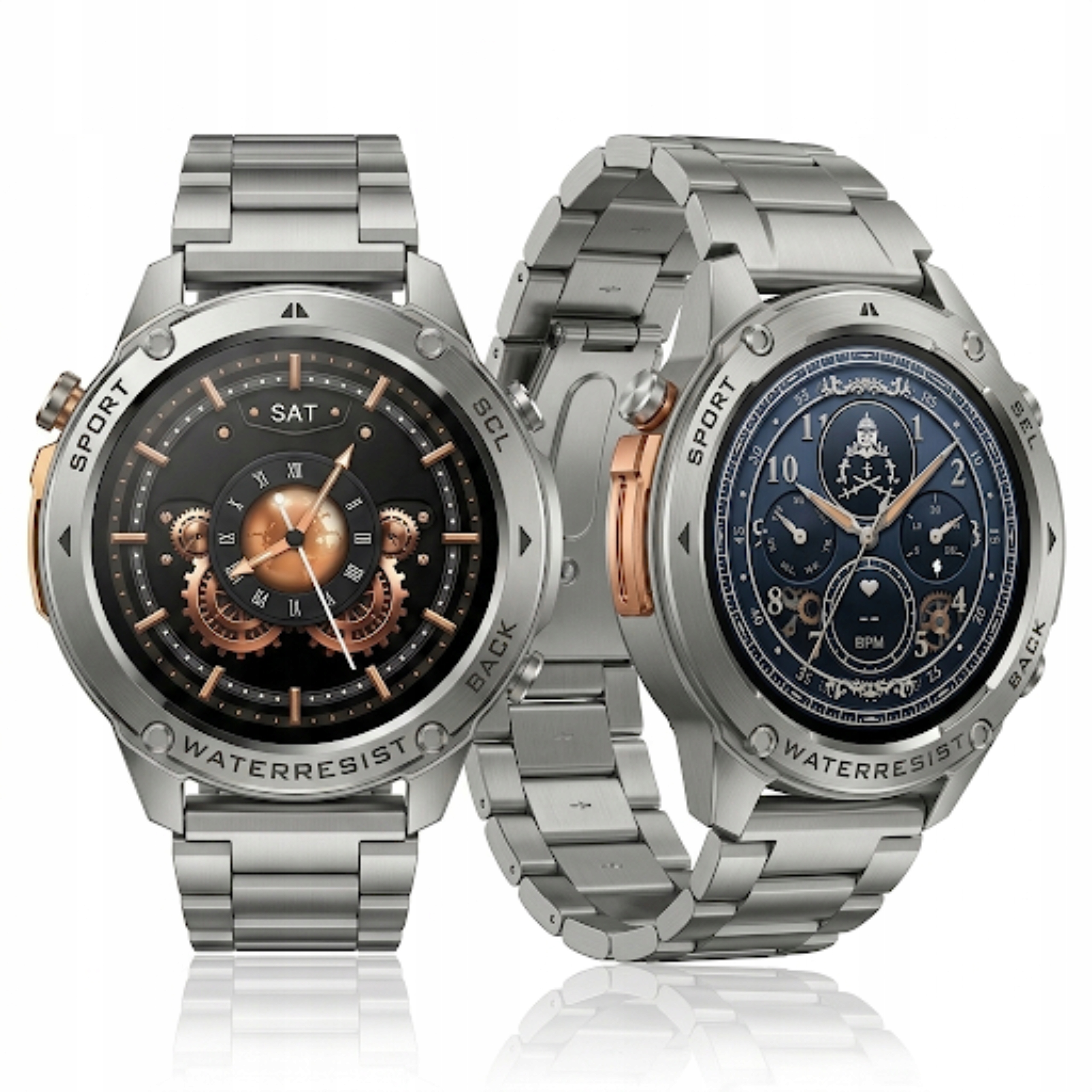 Smartwatch Męski Wodoodporny 5ATM Amoled Gps rozmowy Menu Polskie Zegarek