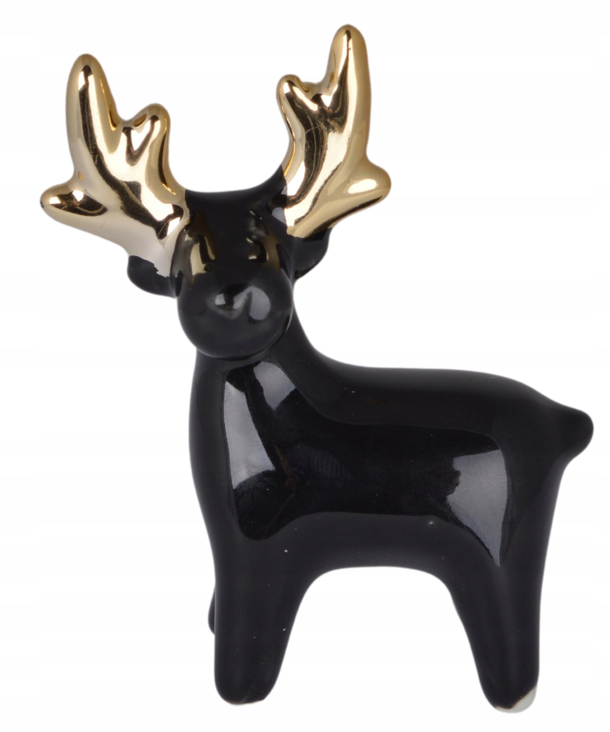 

Świąteczna figurka Renifer 7cm, czarny,