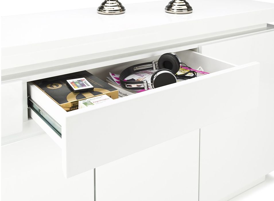 Komoda wysoki połysk + LED+Pilot Infinity Liczba szuflad 2